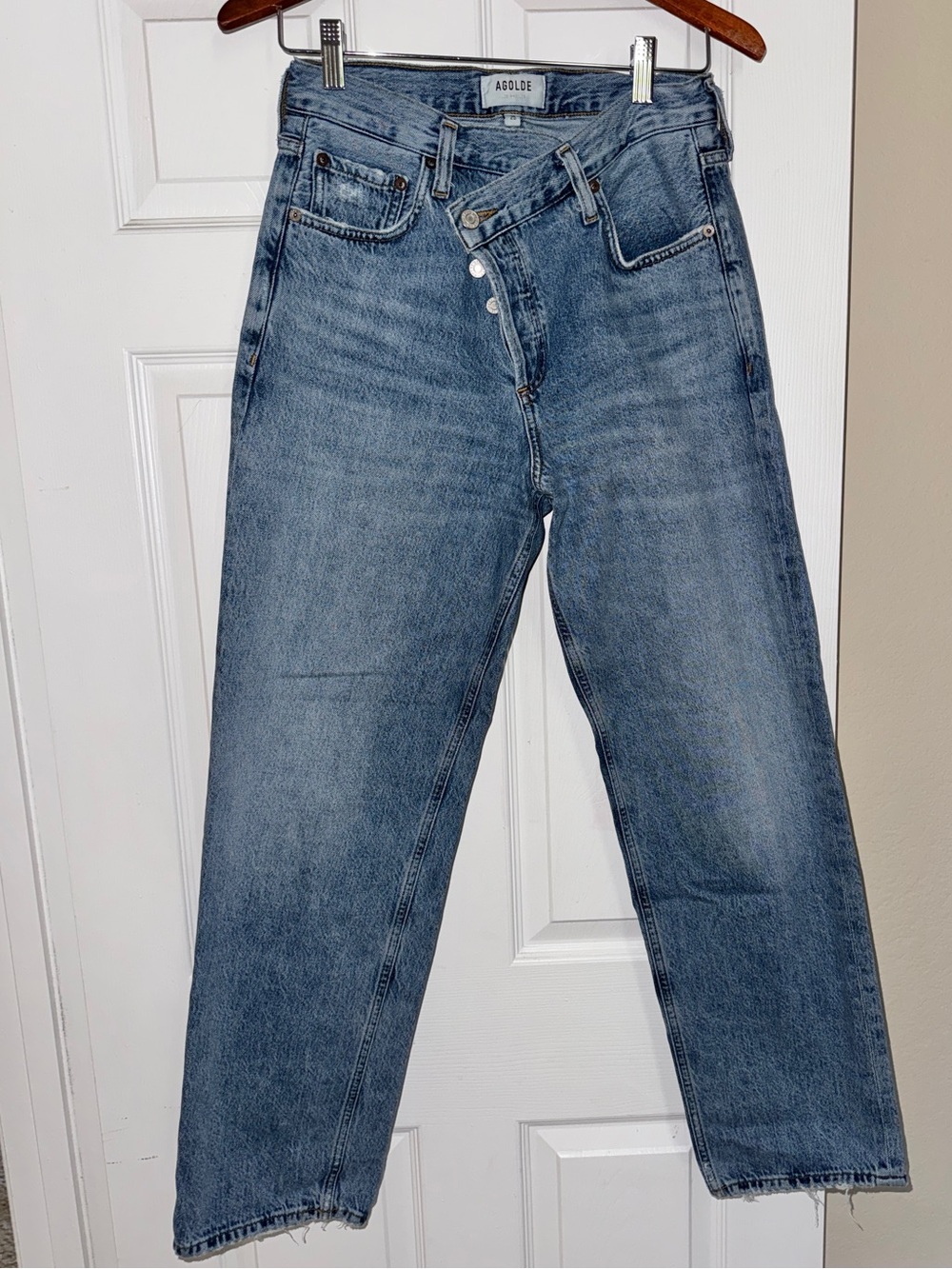 AGOLDE Criss Cross Straight-Leg Jeans
